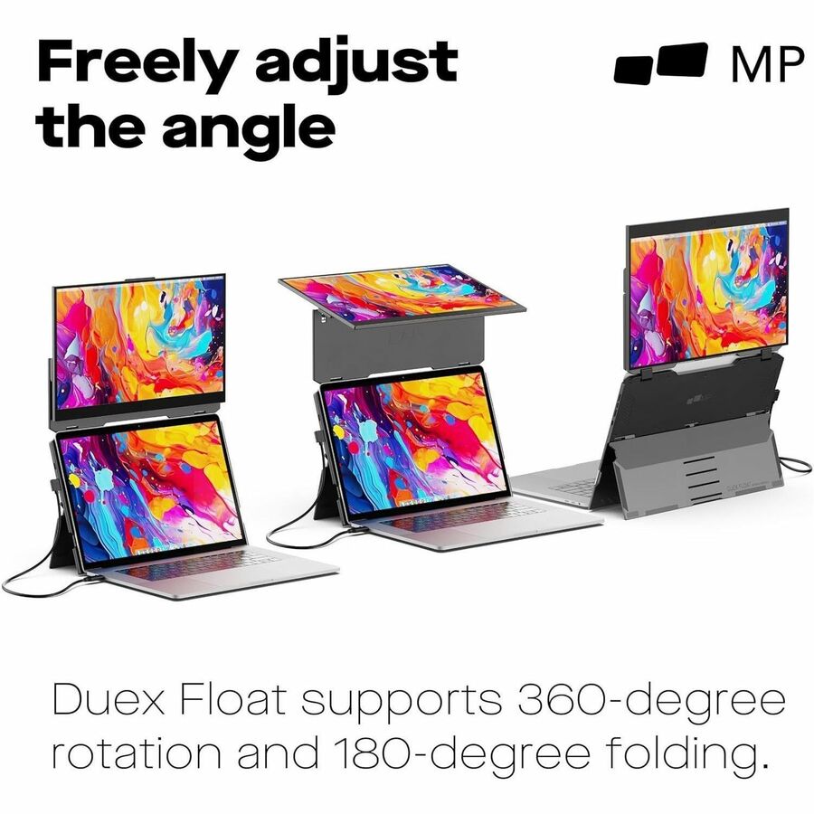 Alternate-Image3 Image for Duex Float Mobile Pixels 15.6" Stacked Portable Screens, Full HD IPS 1080P Touchscreen Monitor with Built-in Kickstand, USB Type-C/HDMI Plug and Play, Support Windows/Mac/Android/ChromeOS/Switch