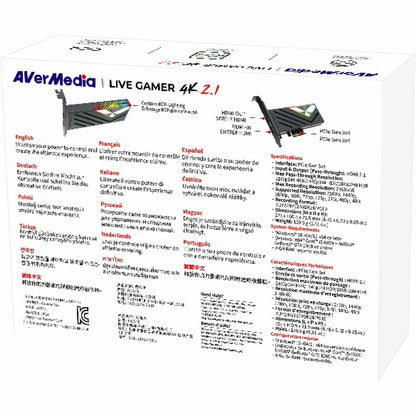 Alternate-Image4 Image for AVerMedia Live Gamer 4K 2.1, PCIe HDMI 2.1 Game Capture Card (GC575)