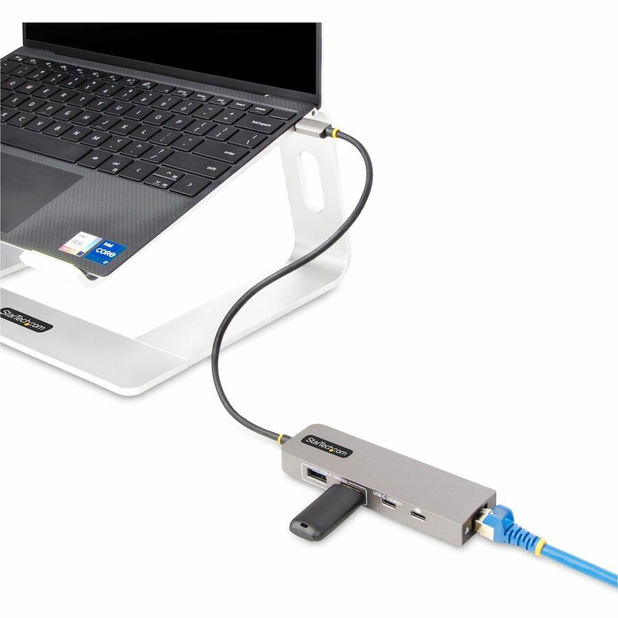 Alternate-Image5 Image for StarTech.com 3-Port USB-C Hub with 2.5 Gb Ethernet and 100W PD Passthrough - USB-C to 2x USB-A/1x USB-C, USB 3.2 10Gbps Type-C Adapter Hub