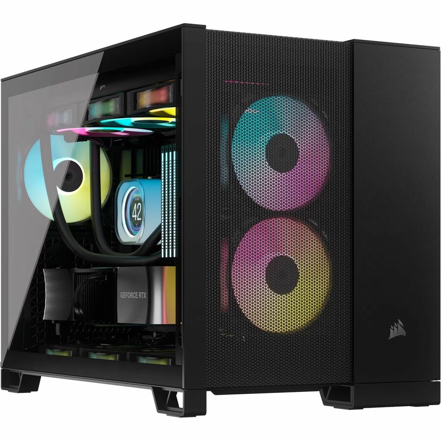 Alternate-Image1 Image for Corsair 2500D AIRFLOW Mid-Tower Dual Chamber PC Case - Black