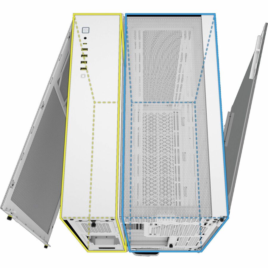 Alternate-Image4 Image for Corsair 6500D AIRFLOW Mid-Tower Dual Chamber PC Case - White