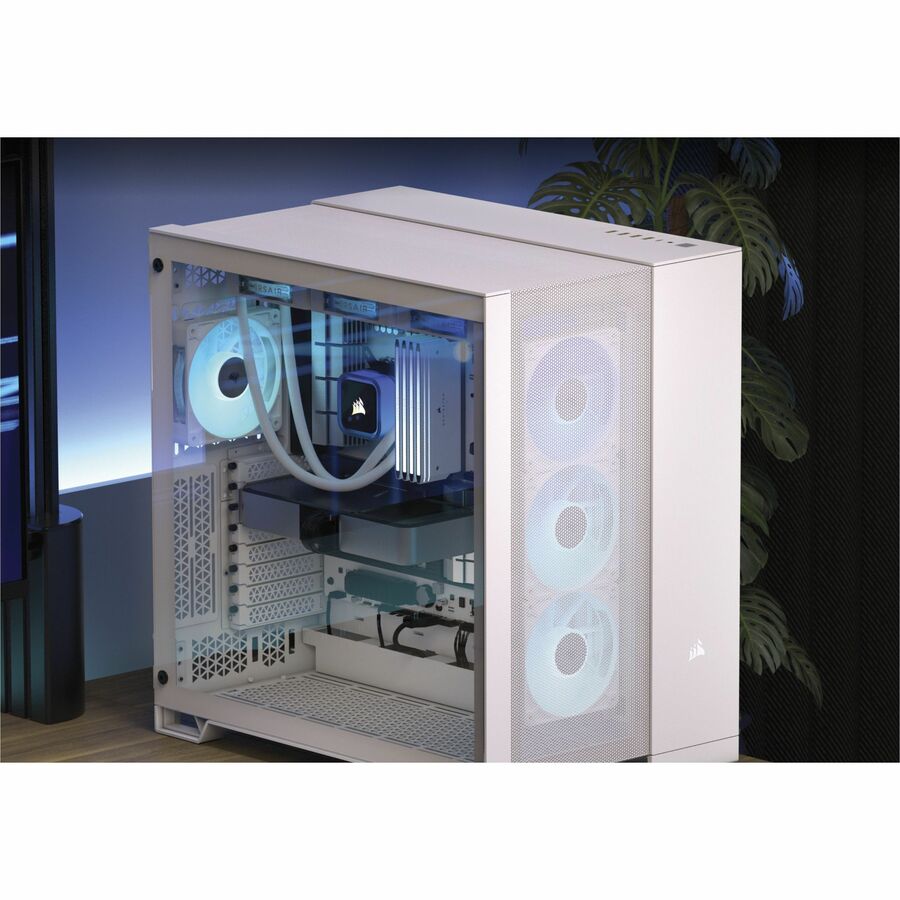 Alternate-Image3 Image for Corsair 6500D AIRFLOW Mid-Tower Dual Chamber PC Case - White
