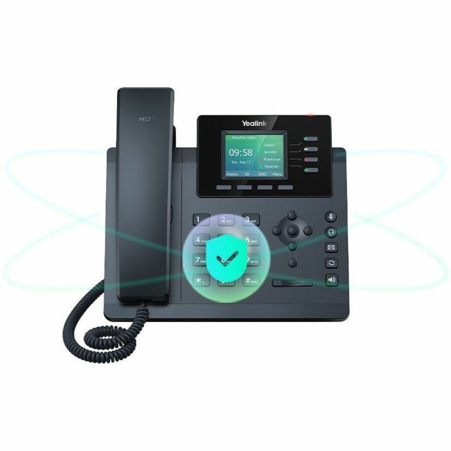 Alternate-Image1 Image for Yealink SIP-T34W IP Phone - Corded - Corded/Cordless - Wi-Fi, Bluetooth - Wall Mountable - Classic Gray