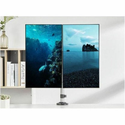 Alternate-Image7 Image for SIIG Dual Stacked Monitor Arm Desk Mount - 17" - 32" - Max Load 19.8 lbs for each arm - VESA 75/100mm