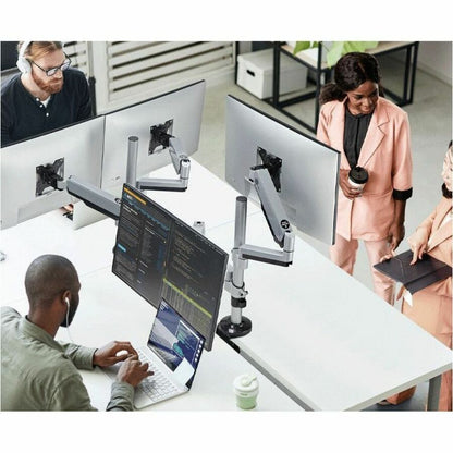 Life-Style Image for SIIG Dual Stacked Monitor Arm Desk Mount - 17" - 32" - Max Load 19.8 lbs for each arm - VESA 75/100mm