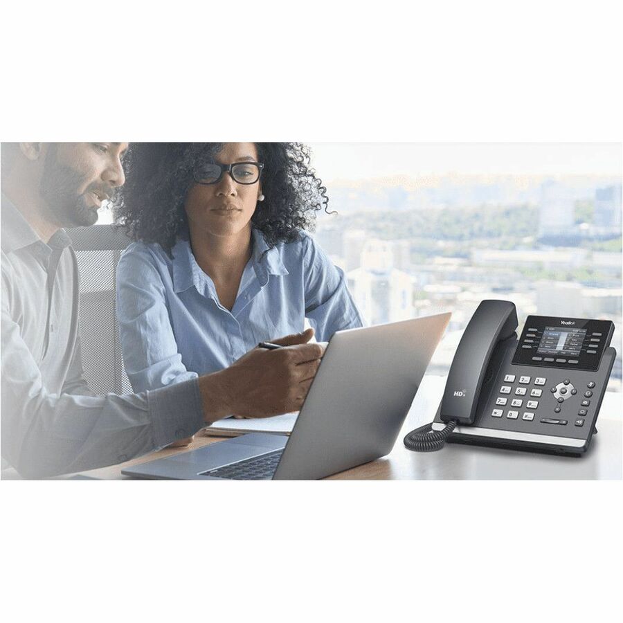 Alternate-Image5 Image for Yealink SIP-T44W IP Phone - Corded - Corded/Cordless - Bluetooth, Wi-Fi - Wall Mountable, Desktop - Classic Gray