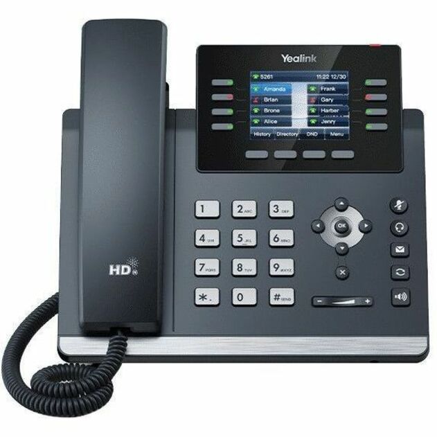 Alternate-Image4 Image for Yealink SIP-T44W IP Phone - Corded - Corded/Cordless - Bluetooth, Wi-Fi - Wall Mountable, Desktop - Classic Gray