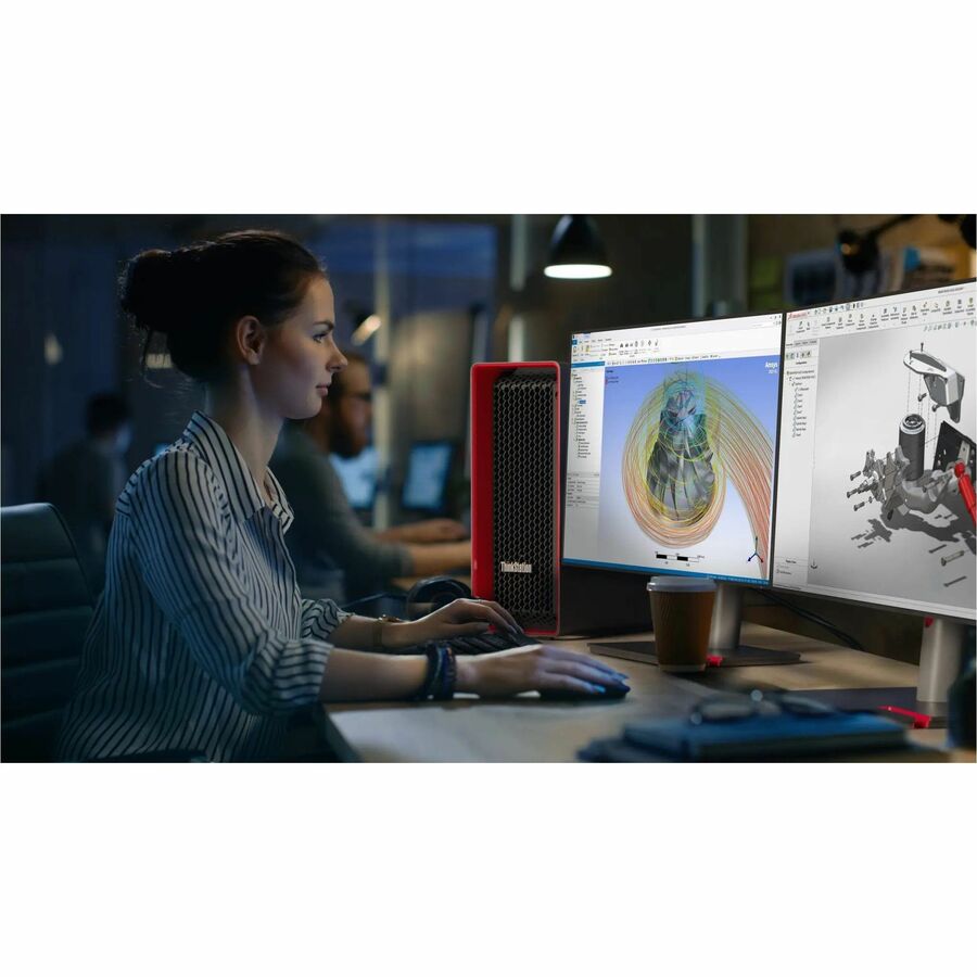 Life-Style Image for Lenovo ThinkStation P8 30HH002XUS Workstation - 1 Ryzen Threadripper PRO 7945WX - 64 GB - 2 TB SSD