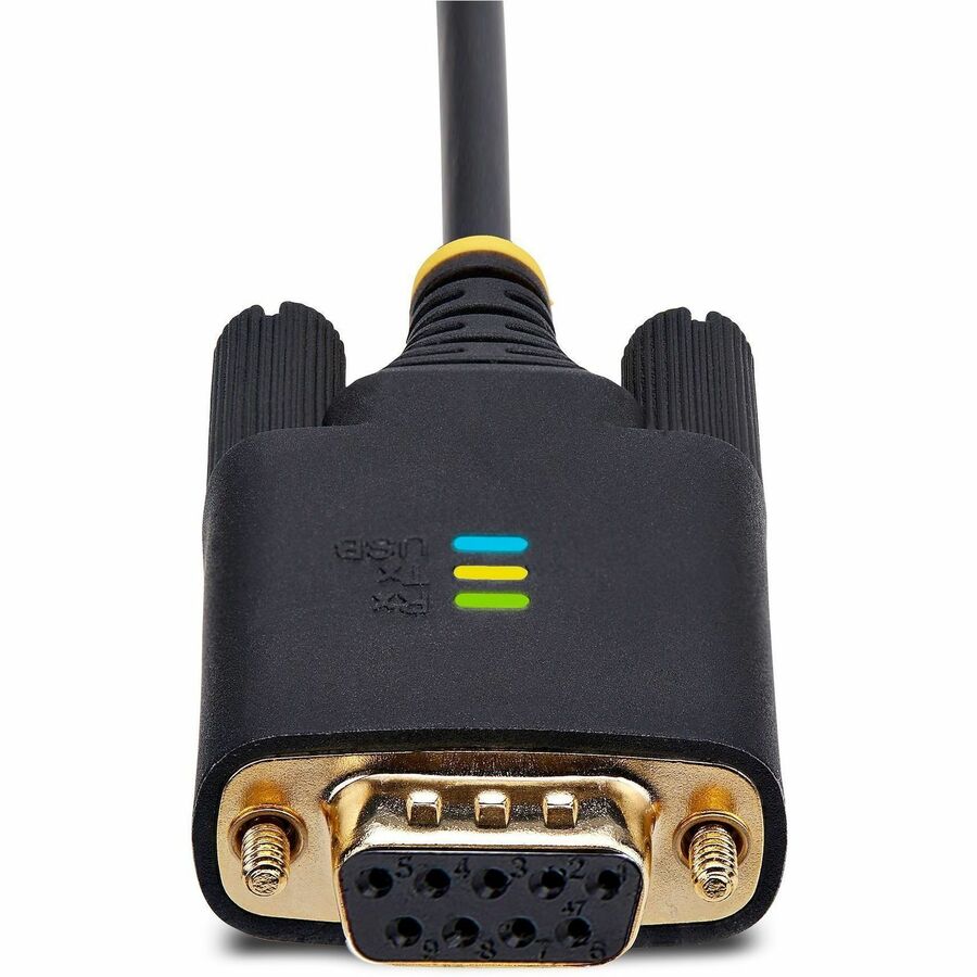 Alternate-Image3 Image for StarTech.com 10ft (3m) USB to Null Modem Serial Adapter Cable, COM Retention, FTDI, RS232, Changeable DB9 Screws/Nuts, Windows/macOS/Linux