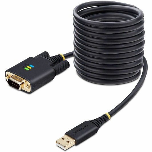 Main Image for StarTech.com 10ft (3m) USB to Serial Adapter Cable, COM Retention, FTDI, DB9 RS232, Interchangeable DB9 Screws/Nuts, Windows/macOS/Linux