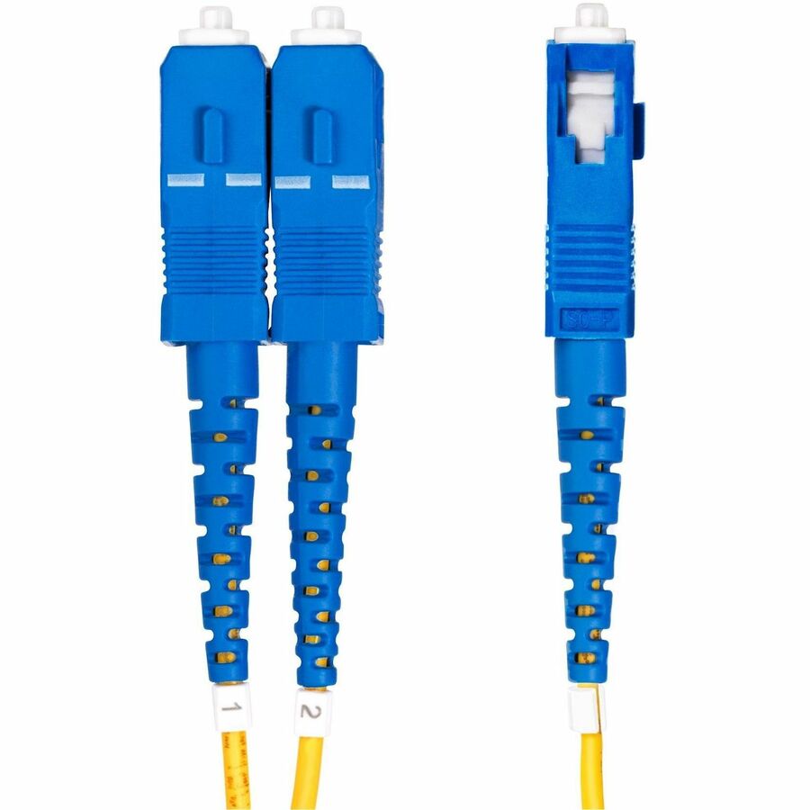Alternate-Image2 Image for StarTech 3m (9.8ft) LC to SC (UPC) OS2 Single Mode Duplex Fiber Optic Cable, 9/125, 100G, Low Insertion Loss, LSZH Fiber Jumper Cord