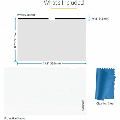 Alternate-Image6 Image for StarTech.com 15-inch MacBook Air 2023/2024 Laptop Privacy Screen, Removable and Reversible Anti-Glare Blue Light Filter, Magnetic