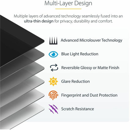 Alternate-Image3 Image for StarTech.com StarTech.com 14-inch MacBook Pro 21/23 Laptop Privacy Screen, Removable and Reversible Anti-Glare Blue Light Filter, Magnetic