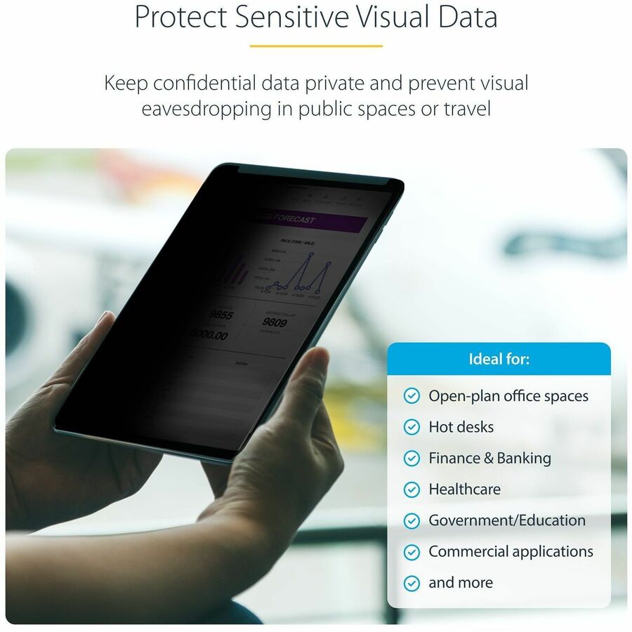 Alternate-Image3 Image for StarTech.com 4-Way Privacy Screen For 12.9-inch iPad Pro, 3rd Gen and Up, Portrait/Landscape, Touch-Enabled, +/- 30 Deg. View, Anti-Glare