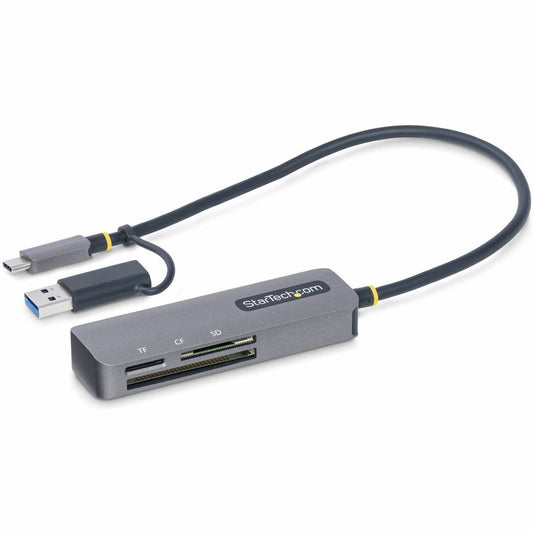 Main Image for StarTech.com USB 3.0 Multi-Media Memory Card Reader, SD/microSD/CompactFlash, USB-C 5Gbps External Card Reader with Attached USB-A Adapter