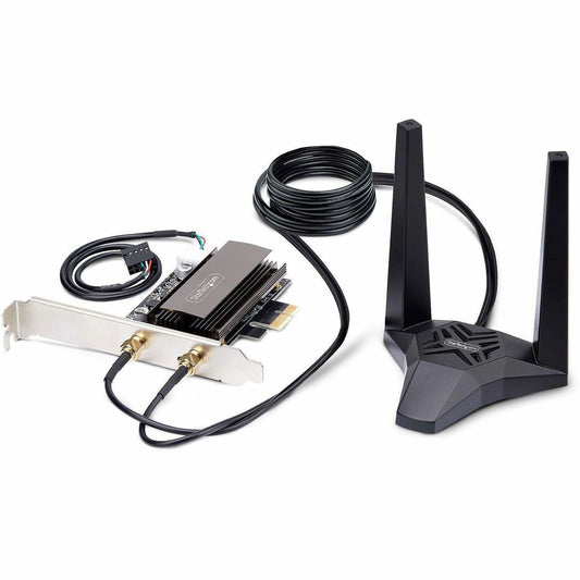 Main Image for StarTech.com Wi-Fi 6E PCIe Network Card, Bluetooth 5.3, Magnetic Antenna Base, Tri-Band 802.11ax, AX5400 WiFi NIC, Windows/Linux