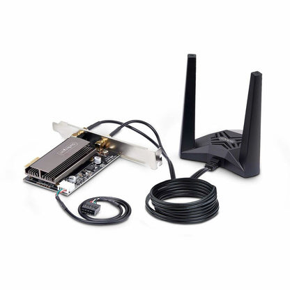 Rear Image for StarTech.com Wi-Fi 6E PCIe Network Card, Bluetooth 5.3, Magnetic Antenna Base, Tri-Band 802.11ax, AX5400 WiFi NIC, Windows/Linux