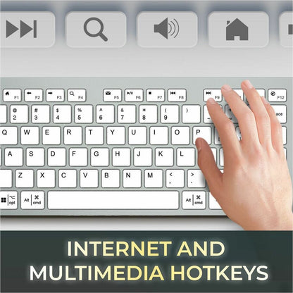 Alternate-Image5 Image for Adesso EasyTouch 730UW USB-C Multi OS Scissor Switch Keyboard With CoPilot AI Hotkey And USB-C, USB-A, 3.5mm Aux Ports