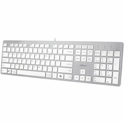 Alternate-Image7 Image for Adesso EasyTouch 730UW USB-C Multi OS Scissor Switch Keyboard With CoPilot AI Hotkey And USB-C, USB-A, 3.5mm Aux Ports