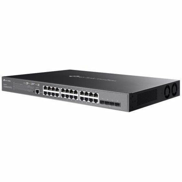 Alternate-Image2 Image for Omada 24-Port Gigabit and 4-Port 10GE SFP+ L2+ Managed Switch with 24-Port PoE+