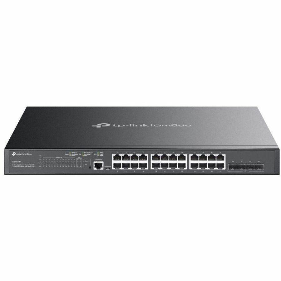 Main Image for Omada 24-Port Gigabit and 4-Port 10GE SFP+ L2+ Managed Switch with 24-Port PoE+