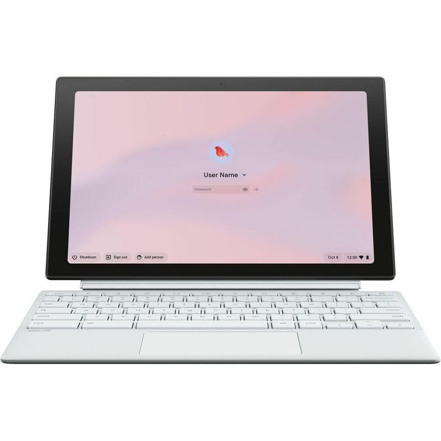 Front Image for Asus Chromebook Detachable CM3 CM3001DM2A-YZ44T-S 10.5" Touchscreen Rugged Detachable 2 in 1 Chromebook - WUXGA - Octa-core (ARM Cortex A76 + Cortex A55) - 4 GB - 64 GB Flash Memory - Foggy Silver