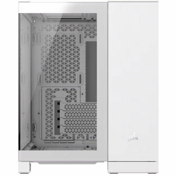 Front Image for Corsair iCUE LINK 2500X RGB Micro ATX Dual Chamber PC Case - White