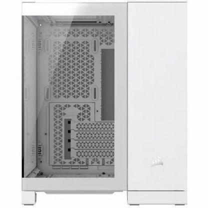 Front Image for Corsair iCUE LINK 2500X RGB Micro ATX Dual Chamber PC Case - White