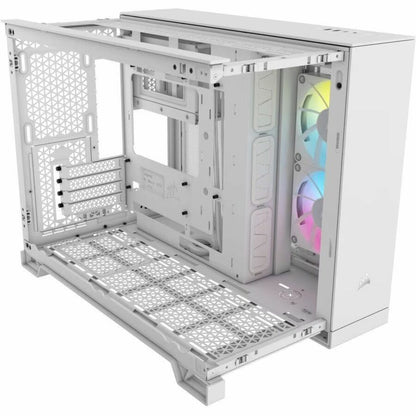 Alternate-Image1 Image for Corsair iCUE LINK 2500X RGB Micro ATX Dual Chamber PC Case - White