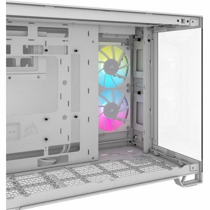 Alternate-Image2 Image for Corsair iCUE LINK 2500X RGB Micro ATX Dual Chamber PC Case - White