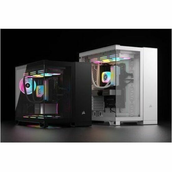 Alternate-Image5 Image for Corsair iCUE LINK 2500X RGB Micro ATX Dual Chamber PC Case - Black