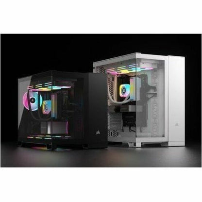 Alternate-Image5 Image for Corsair iCUE LINK 2500X RGB Micro ATX Dual Chamber PC Case - Black