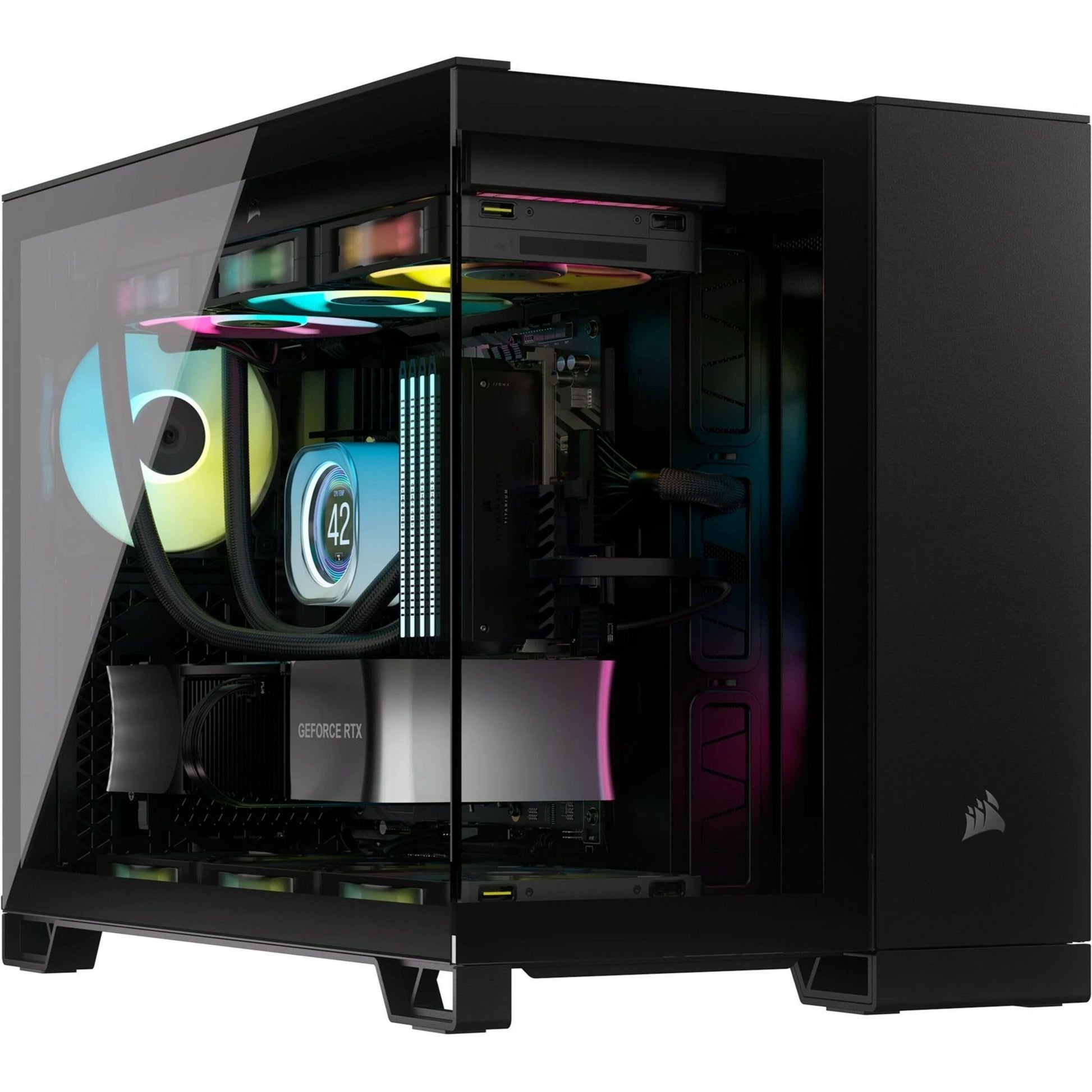 Main Image for Corsair iCUE LINK 2500X RGB Micro ATX Dual Chamber PC Case - Black