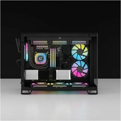 Alternate-Image4 Image for Corsair iCUE LINK 2500X RGB Micro ATX Dual Chamber PC Case - Black