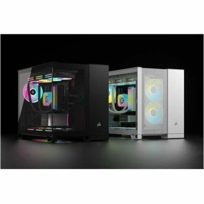 Alternate-Image6 Image for Corsair iCUE LINK 2500X RGB Micro ATX Dual Chamber PC Case - Black
