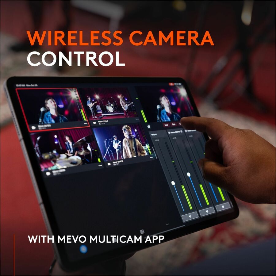 Alternate-Image6 Image for Logitech Mevo Core Wireless Live Streaming Camera, 4K Video Camera With Interchangeable Lens, Multicam Ready, Intuitive App Control