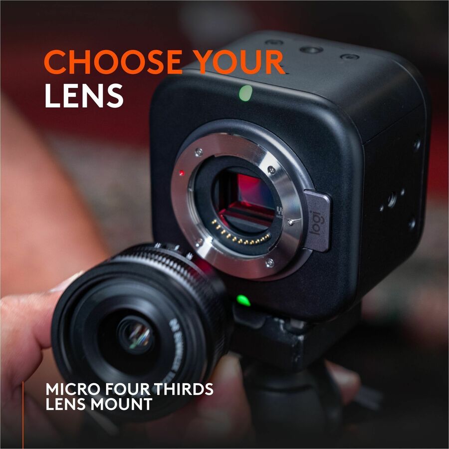 Alternate-Image2 Image for Logitech Mevo Core Wireless Live Streaming Camera, 4K Video Camera With Interchangeable Lens, Multicam Ready, Intuitive App Control