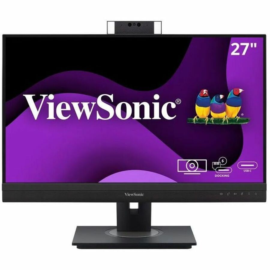 Main Image for ViewSonic VG2757V-2K 27 Inch 1440p Video Conference Docking Monitor with Windows Hello Compatible IR Webcam, Advanced Ergonomics, and 90W USB C for Home and Office