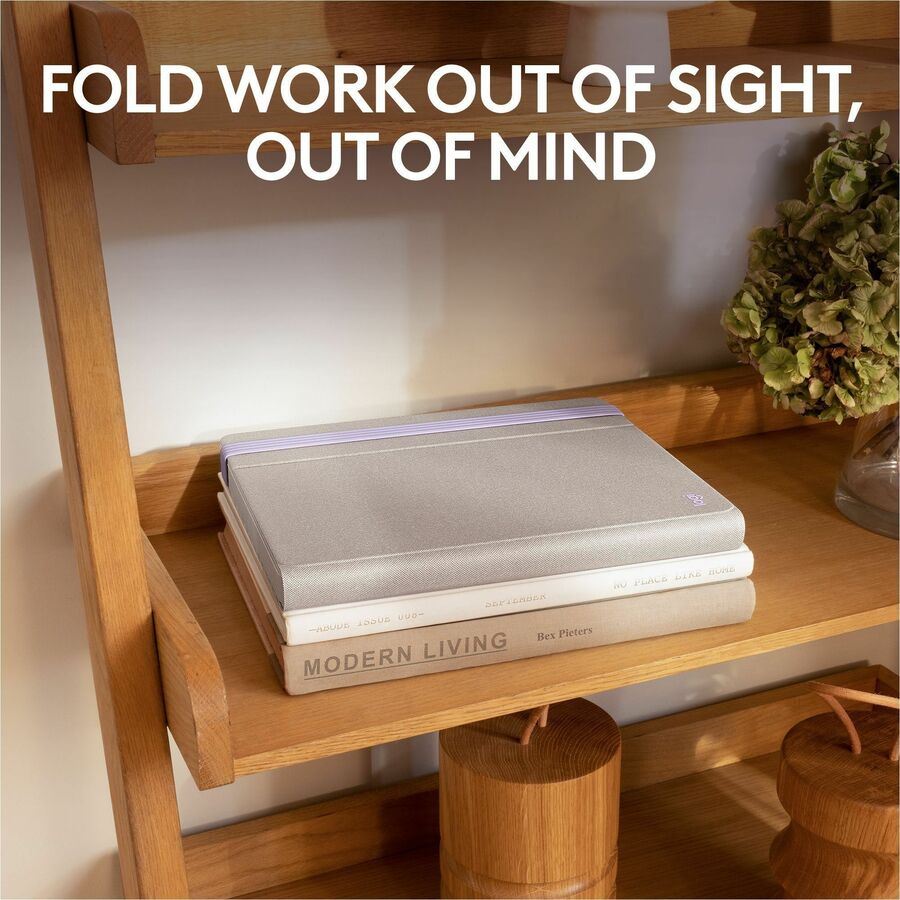 Alternate-Image3 Image for Logitech Casa Pop-Up Desk Work From Home Kit with Laptop Stand, for Laptop/MacBook (10" to 17"), Sand/Off-white