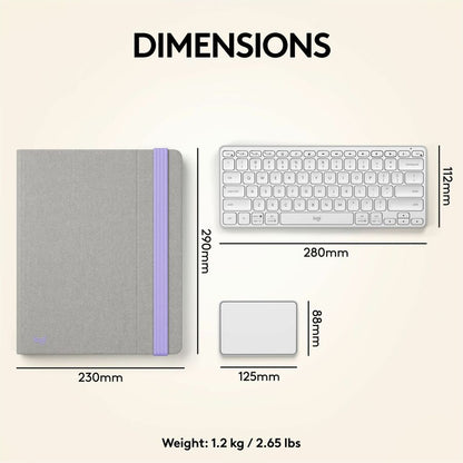 Alternate-Image7 Image for Logitech Casa Pop-Up Desk Work From Home Kit with Laptop Stand, for Laptop/MacBook (10" to 17"), Sand/Off-white