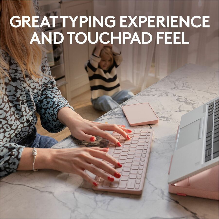 Alternate-Image4 Image for Logitech Casa Pop-Up Desk Work From Home Kit with Laptop Stand, for Laptop/MacBook (10" to 17"), Rose