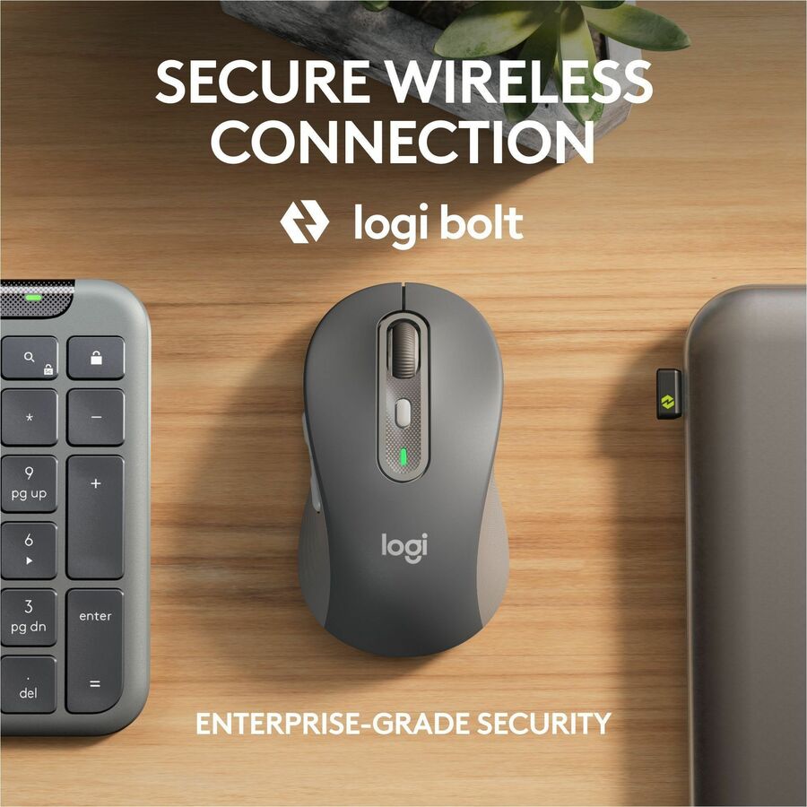 Alternate-Image2 Image for Logitech Signature Slim MK955 for Business Wireless Keyboard and Mouse Combo, Quiet Typing, Secure Receiver - Graphite