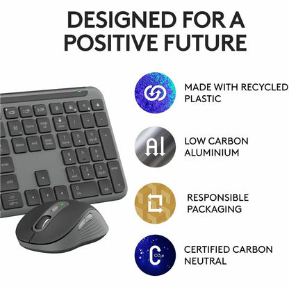 Alternate-Image9 Image for Logitech Signature Slim MK955 for Business Wireless Keyboard and Mouse Combo, Quiet Typing, Secure Receiver - Graphite