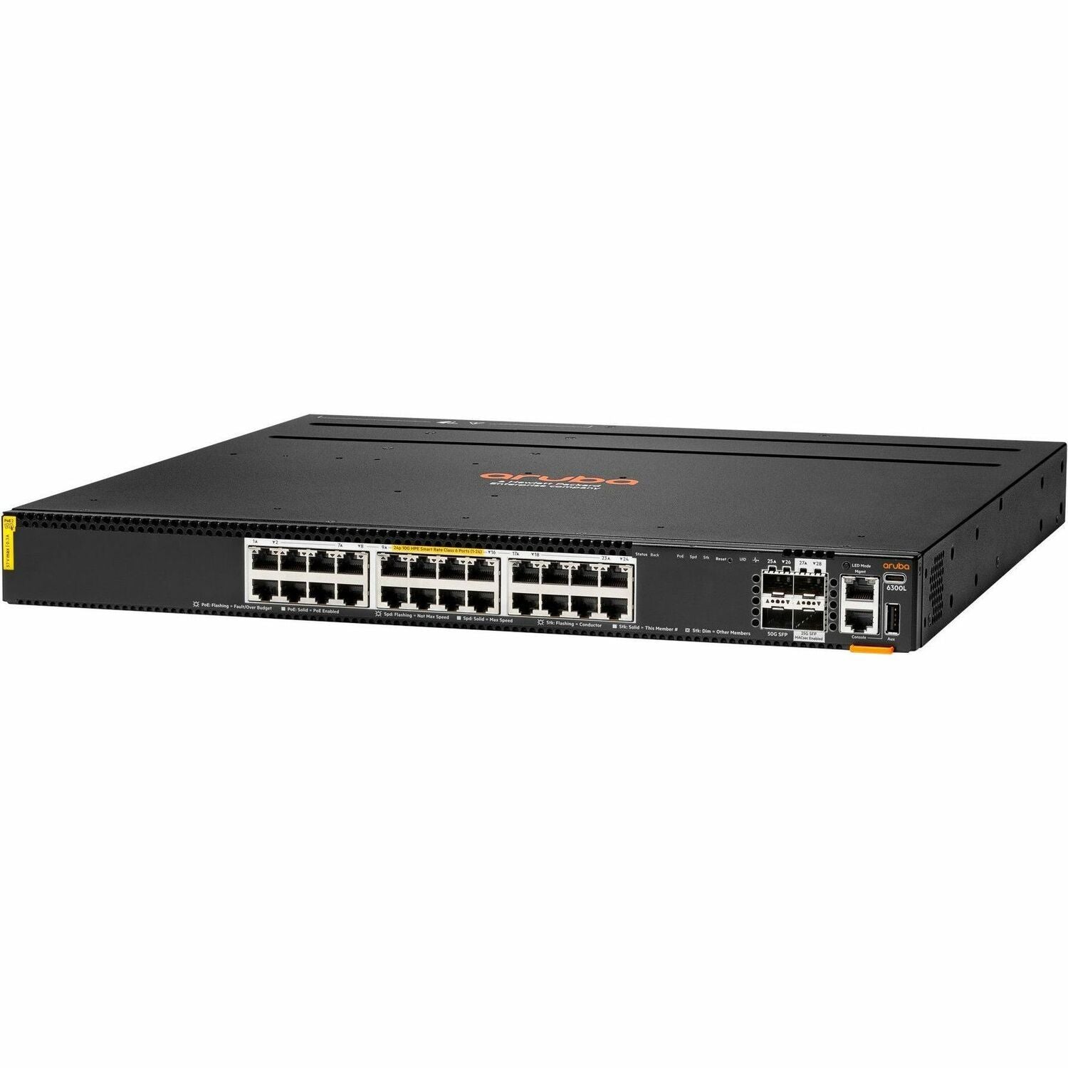 Main Image for Aruba 6300L 24p Smart Rate 1G/2.5G/5G/10G CL6 2p SFP56 50G 2p SFP28 25G L2 Switch