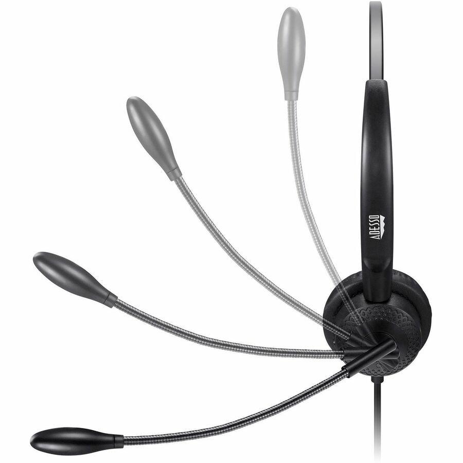 Alternate-Image2 Image for Adesso Headset with Push to talk, Volume +/-, Answer/End Call Controls