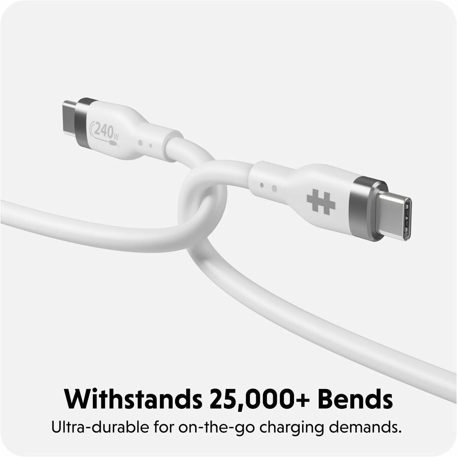 Alternate-Image3 Image for Targus HyperJuice 240W Silicone USB-C to USB-C Cable (3ft/1m) - White
