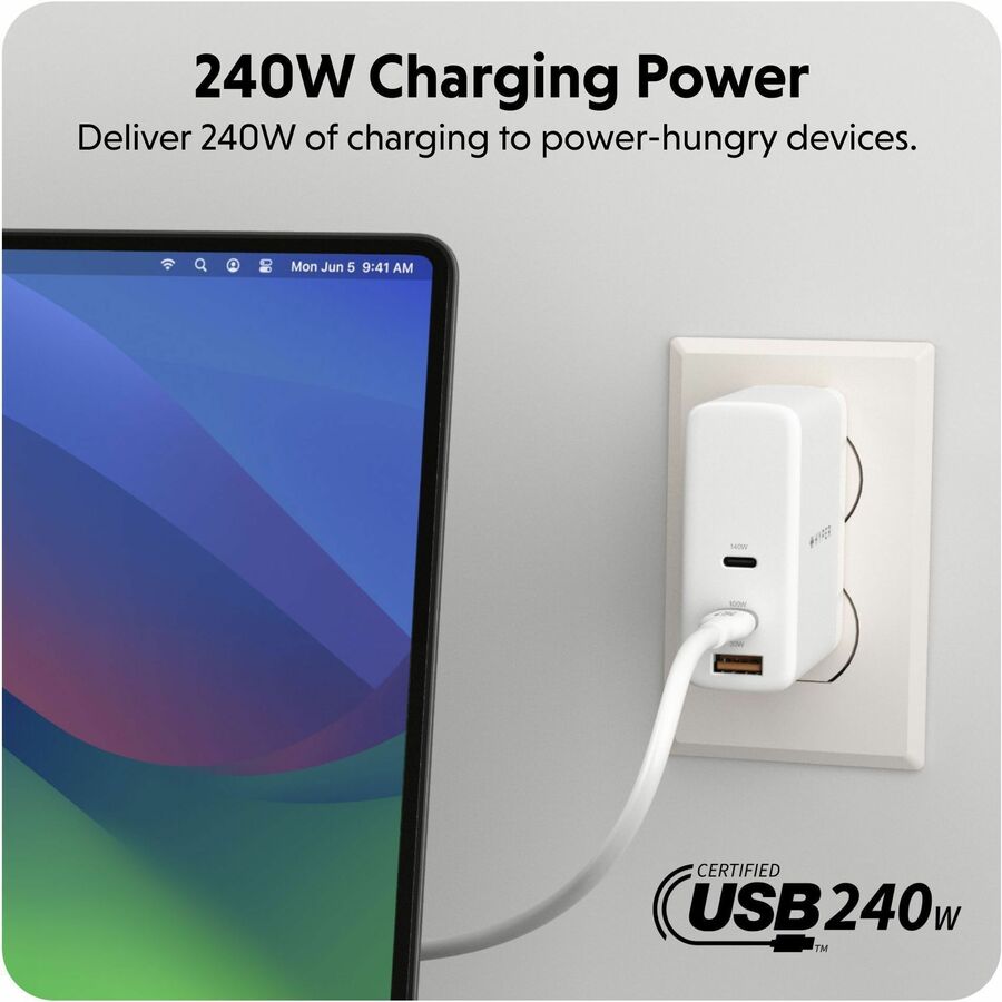 Alternate-Image4 Image for Targus HyperJuice 240W Silicone USB-C to USB-C Cable (3ft/1m) - White