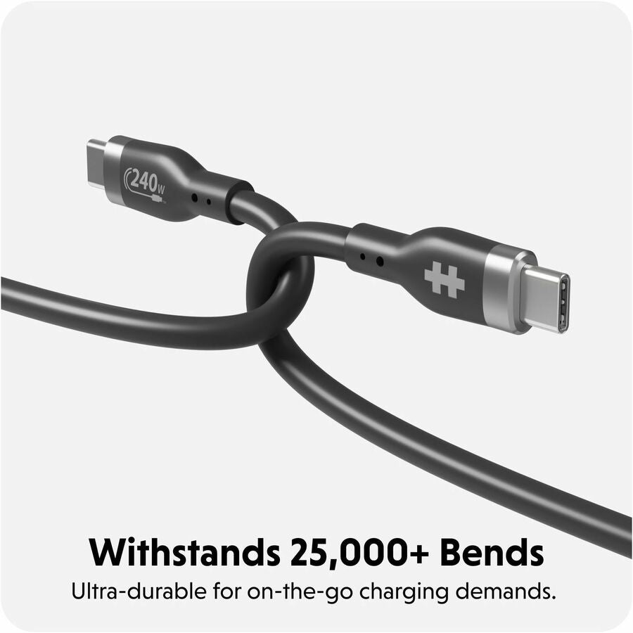 Alternate-Image3 Image for Targus HyperJuice 240W Silicone USB-C to USB-C Cable (3ft/1m) - Black