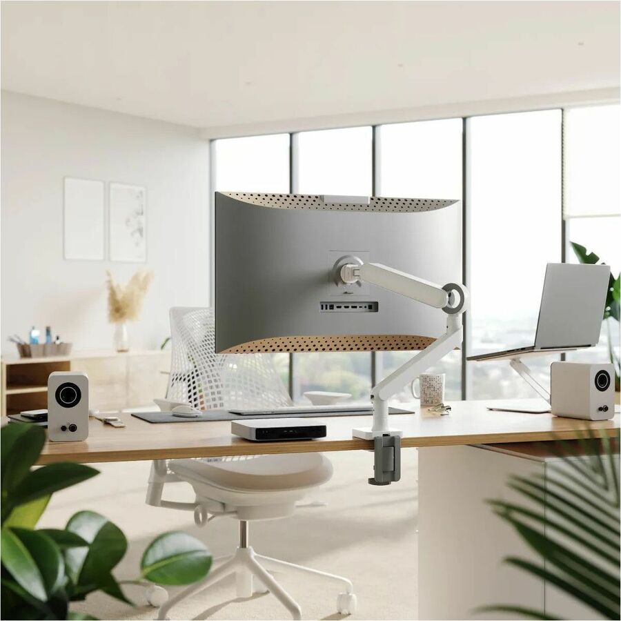 Alternate-Image1 Image for Alogic Glide Mounting Arm for Monitor, Flat Panel Display, Curved Screen Display - White