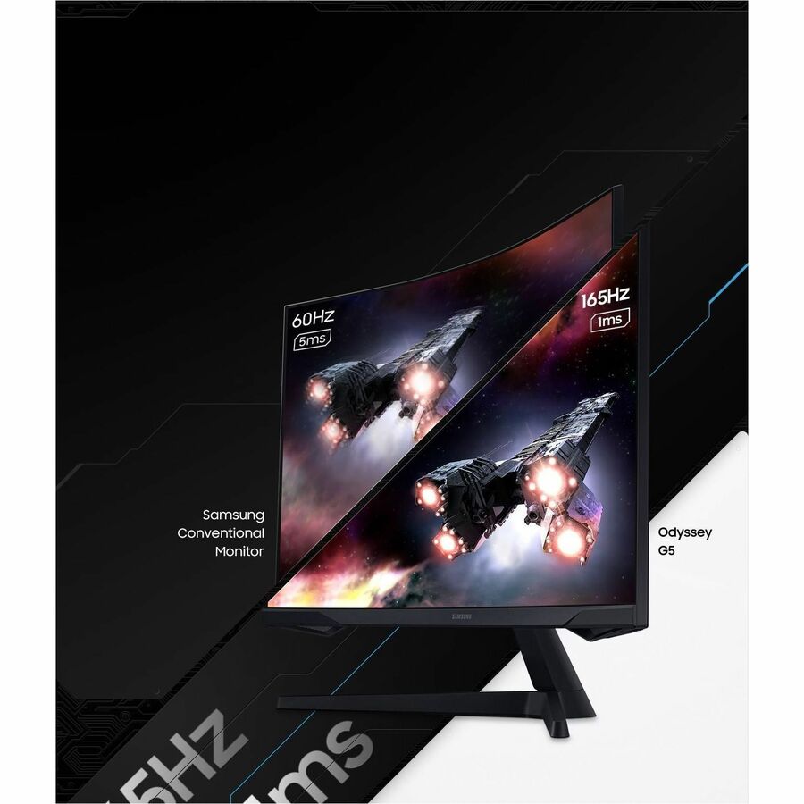 Alternate-Image5 Image for Samsung Odyssey G5 S32CG552EN 32" Class WQHD Curved Screen Gaming LCD Monitor - 16:9 - Black